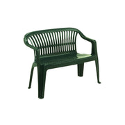 Panchina in Resina Verde Impilabile 114x55x82 cm