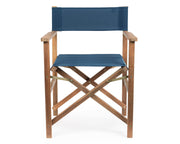 Sedia Regista Noemi Blu - Legno di Acacia - Tessuto Poliestere - 52x59x83 cm