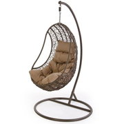 Poltrona pensile in rattan intrecciata 110 x 110 x 195h cm