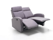 Divano Shell 2 Posti in Tessuto Grigio - Dimensioni: L140 x P90 x H102 cm