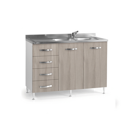 Sottolavello Per Cucina Olmo 2 Ante Con Cassetti SX Cm 120x50xH 85