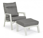 Ottoman in alluminio con cuscino Kledi lunar