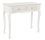 Consolle in MDF due cassetti Bianca CLORINNE 90x40x h78 cm