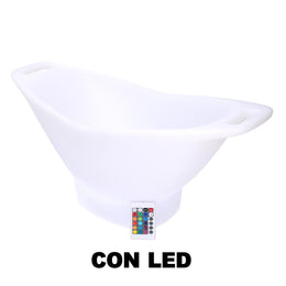 Lampada Led in plastica ricaricabile con portabottiglie