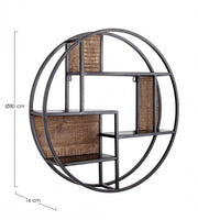 Mensola 3 ripiani Walton D80 cm stile industriale