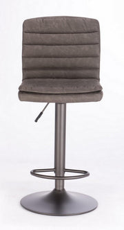 Sgabello bar Connor grigio scuro in ecopelle vintage