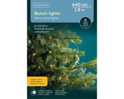 Luce di Natale da esterno e da interno colore bianco caldo L 190 cm 640 led