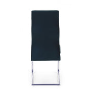 Sedia  salotto in ecopelle Nero THELMA 44x58x h104 cm