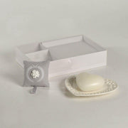 Candela c/piattino cuore marte licheni&muschio cm26x17h4,5 - 15ore