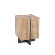 Sgabello legno metallo industriale Garrett 45h cm