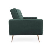 Divano letto tre posti in velluto Verde Scuro JOHNNY 210x83x h85 cm