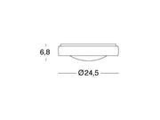 Plafoniera Tonda 13W Led 4000K  linea loft  bianco