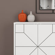 Madia 4 ante Dune colore bianco L 123 x P 35 x 77,4 H cm