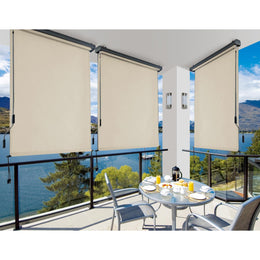 Tenda da esterno a rullo alluminio beige manuale cm 180 x h 250