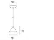 Sospensione Led 20W 3000K  linea graal  salvia