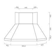 Cappa aspirante URBAN CORNER in acciaio inox brunito cm 105x105
