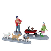 Lemax Puppy Parade Set Of 3 - Set di 3 cuccioli in parata per villaggio di Natale