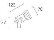 Faretto 6W Led 4000K  linea gun  grafite