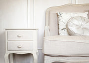 Cassettiera legno bianco 2 cassetti Clorine cm 41 x 33,5 x 68