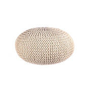 Pouf intrecciato sabbia bizzotto cm 80