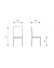 4x Sedia in similpelle - Flag