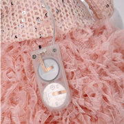 Angelo led tessuto rosa cm15x10h52