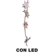 Festone stelle bianco con 20 micro led cm210xh200x1 - a batteria