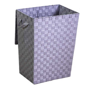 Rectangular gray lined polyester basket cm40x30h53