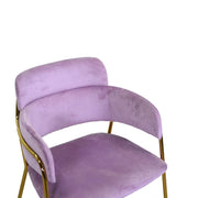 Poltrona design  velluto e metallo oro rotterdam viola