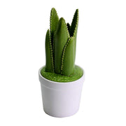 Vaso ceramica con cactus tondo cmø11,5h26,5