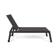 Lettino alto in alluminio  con ruote Hilde antracite 32h cm