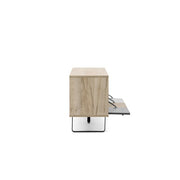 Base Porta TV con 3 ante a ribalta colore rovere e grigio 160x35xh.53 cm EFFEZ