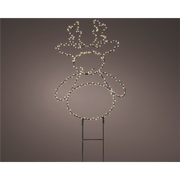 Renna Metallo Con 280 Led Esterno H47Cm Colore Nero ...