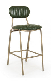 Sgabello vintage bar Addy verde scuro 41x51x100h cm