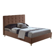 Letto matrimoniale contenitore in tessuto Marrone CLUP MONACO 198x170x h108 cm