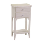 Mobiletto legno norimberga 2 cassetti +1 piano crema cm 37x26h70