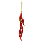 Artificial vegetable decoration braided chilli pepper 8 pieces cm10x50x3