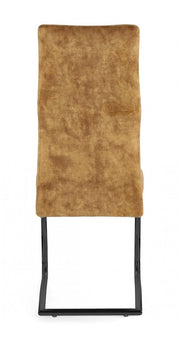 4x Sedia Thelma Velluto Giallo