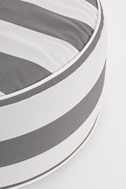 Pouf Righe Gonfiabile Bianco-Grigio