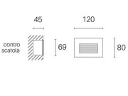 Lampada a incasso in alluminio pressofuso con diffusore in vetro satinato - 3W, 300 lumen, 4000°K alluminio