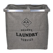 Cestone tessuto sacco grigio doppio pieghevole cm 54x34.5h50.5