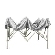 Gazebo richiudibile pieghevole 3 X 3 Bianco ricoperto in PVC impermeabile