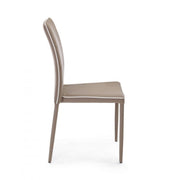 Sedia moderna tortora in similpelle