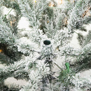 Albero tallinn innevato 1167 rami 300 LED verde cm ø112h210