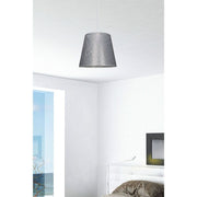 Lampada a sospensione Conic ASZ0777 in tessuto grigio EFFEZ