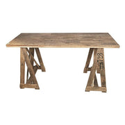 Tavolo legno naturale rettangolare cm 60 x 150 x h 77