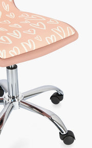 Sedia ufficio acciaio similpelle Young Hearts cm 42,5 x 40 x 87