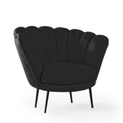 Poltrona a conchiglia Orel in nabuk grigio