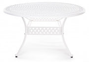Tavolo arredo giardino alluminio ovale bianco Ivrea cm 148x201