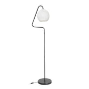 Lampada da terra a stelo Yumak MDL4256 grigio e paralume tessuto bianco